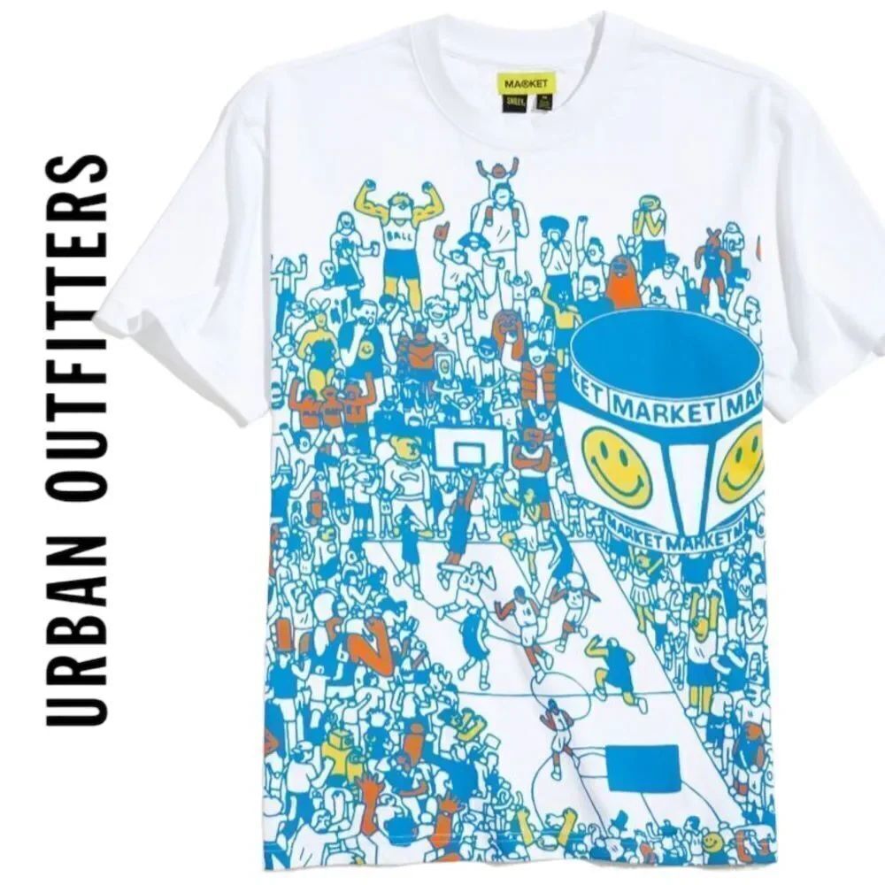 NEW Market Urban Outfitters UO World of Basketball Shirt T-Shirt Tee L XL
